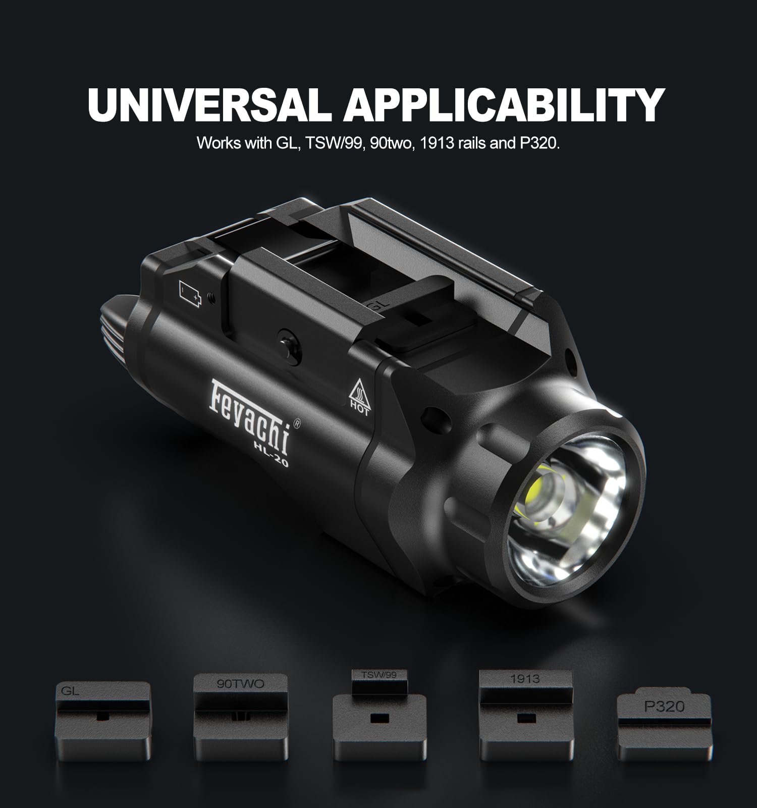 Amazon.com: Feyachi HL-20 Pistol Light 1000 Lumen Upgrade LED